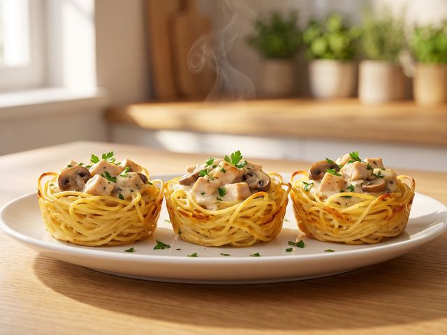 Chicken Tetrazzini Nests
