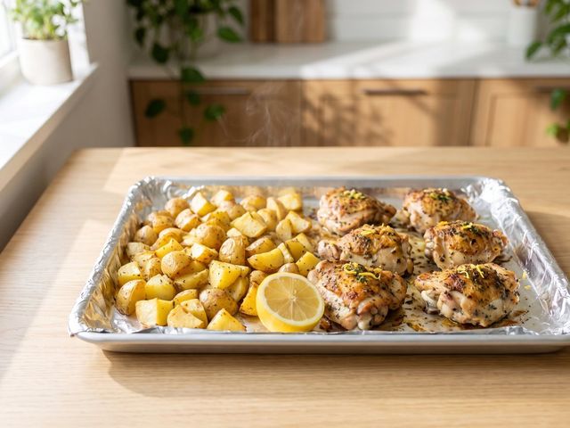 Lemon Herb Chicken Thighs & Potatoes