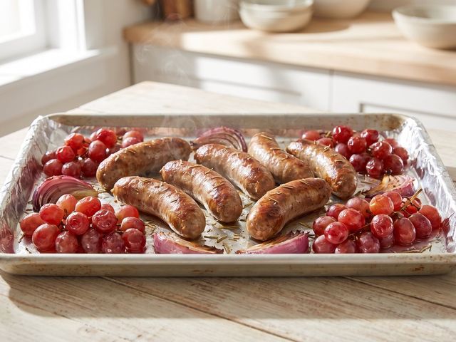 Sausage with Roasted Grapes